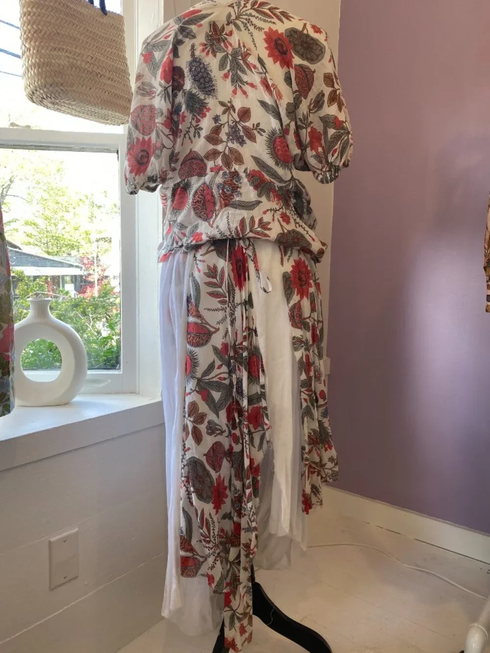 Vivienne Westwood Anglomania Blouse & Skirt Set in Botanical Poppy Print - Picture 4 of 13